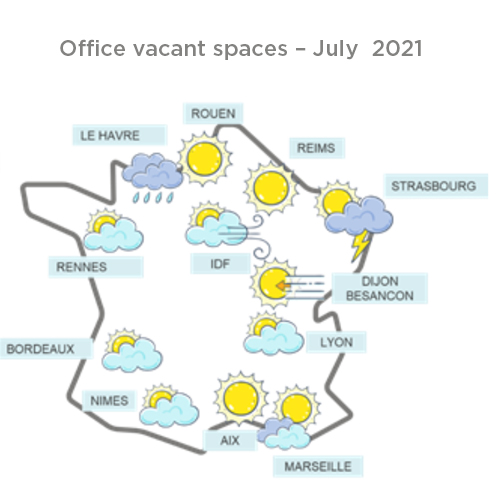 Office vacant spaces – July  2021